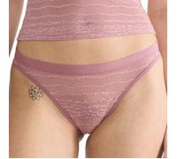 String SLOGGI "FREE Evolve", Damen, Gr. 1, date night pink, Single Jersey, Spitze, Obermaterial: 65% Polyester, 35% Elasthan, unifarben, körpernah, Unterhosen, super weich, dehnfähig, Spitzendetails (