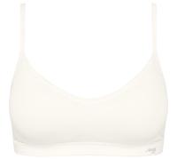 Schalen-BH SLOGGI "FREE Evolve P", Damen, Gr. 1, N-Gr, weiß (silk weiß), Single Jersey, Spitze, Obermaterial: 46% Polyester, 45% Modal, 9% Elasthan, unifarben, modisch, BHs, super weich, dehnfähig, St