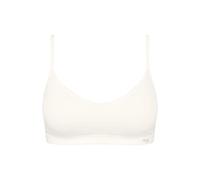 Schalen-BH SLOGGI "FREE Evolve P", Damen, Gr. 1, N-Gr, weiß (silk weiß), Single Jersey, Spitze, Obermaterial: 46% Polyester, 45% Modal, 9% Elasthan, unifarben, modisch, BHs, super weich, dehnfähig, St