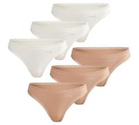 Sloggi GO Crush Damen Strings (DE/NL/SE/PL, Alphanumerisch, XL, Regular, Regular, 3 x beige + 3 x Creme)