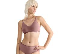 Sloggi Soft-BH GO Daily Cotton – 82% Baumwolle, 18% Elasthan, tiefer V‑Ausschnitt – Rose Brown L