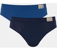 Sloggi Herren-Slip GO Natural Brief – 2er-Pack, Blau, Baumwolle, Größe S