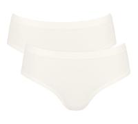 Sloggi Hipster GO Sense – Damen, 88% Modal/12% Elasthan, nahtlos, 2er-Pack, Gr. M, silk weiß