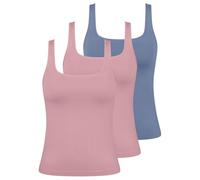 Sloggi - GO Sense - Unterhemd/Top - 3er Pack (XXL Tea Rose/Blue Shadow)