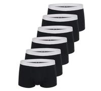 Sloggi Herren Boxershorts, 6er Pack - Hipster, GO ABC 2.0, Baumwolle, einfarbig Schwarz S