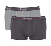 Sloggi Herren Hipster 2er Pack - Start Hipster C2P box, Boxershort, Baumwolle Grau/Schwarz / L L Mehrfarbig