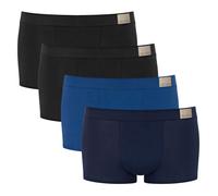 Sloggi Herren Hipster, 4er Pack - GO Natural Hipster C4P, Boxershorts, Cotton Stretch Schwarz/Blau / L L Schwarz