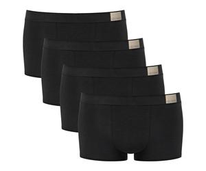 Sloggi Herren Hipster, 4er Pack - GO Natural Hipster C4P, Boxershorts, Cotton Stretch Schwarz / L L Schwarz