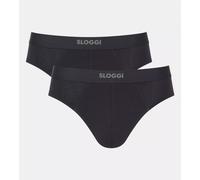 Sloggi 2P Men Ever Ease Brief Schwarz Baumwolle Large Herren