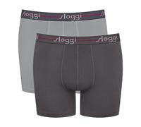 Boxershorts SLOGGI "men Start Short C2P box", Herren, Gr. 4, schwarz (schwarz combination), Single Jersey, Obermaterial: 96% Baumwolle, 4% Elasthan, kontrastfarbene Details, unifarben, körpernah, Unte