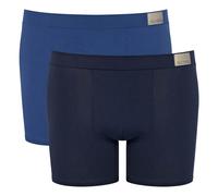 Sloggi Herren Shorts, 2er Pack - GO Natural Short C2P, Boxershorts, Cotton Stretch Blau M