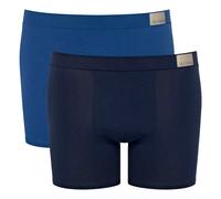 Sloggi Herren Shorts, 2er Pack - GO Natural Short C2P, Boxershorts, Cotton Stretch S Blau