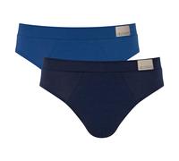 Sloggi Herren Slips, 2er Pack - GO Natural Brief C2P, Unterhose, Cotton Stretch Blau / S S Blau