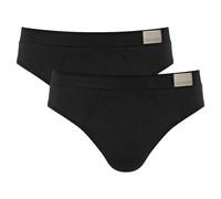 Sloggi Herren Slips, 2er Pack - GO Natural Brief C2P, Unterhose, Cotton Stretch S Schwarz