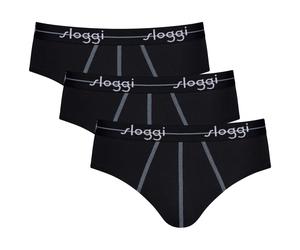 Sloggi Herren Slips 3er Pack - Start midi C3P box, Baumwolle Schwarz S