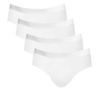 Sloggi Herren Slips, 4er Pack - 24/7 Midi, Unterwäsche, Unterhose, Baumwolle, Logo, einfarbig L Weiß