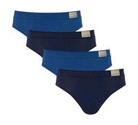 Sloggi Herren Slips, 4er Pack - GO Natural Brief C4P, Unterhose, Cotton Stretch S Blau