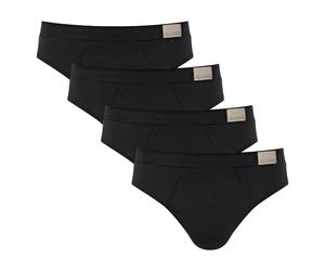 Sloggi Herren Slips, 4er Pack - GO Natural Brief C4P, Unterhose, Cotton Stretch Schwarz L