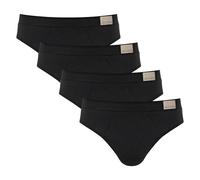 Sloggi Herren Slips, 4er Pack - GO Natural Brief C4P, Unterhose, Cotton Stretch Schwarz / S S Schwarz