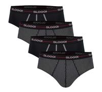 Sloggi Herren Slips 4er Pack - Start midi C4P box, Baumwolle Schwarz/Dunkelgrau XL