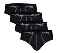 Sloggi Herren Slips 4er Pack - Start midi C4P box, Baumwolle Schwarz / L L Schwarz