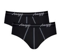 Sloggi Herren-Slips 2er Pack Start Midi C2P Box Baumwolle Schwarz 2XL