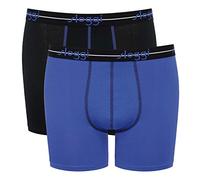 Sloggi Herren Boxershorts 2er Pack - Start Short C2P box Baumwolle, mehrfarbig, 2XL Schwarz/ Blau