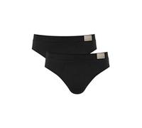 Sloggi Slip mit elastischem Bund, 2er-Pack, Black, Größe S