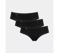 Sloggi Single-Jersey Damen-Pants 24/7 Cotton Lace im 3er-Pack schwarz 38