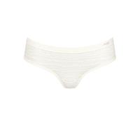 Hipster SLOGGI "FREE Evolve", Damen, Gr. 1, weiß (silk weiß), Single Jersey, Spitze, Obermaterial: 65% Polyester, 35% Elasthan, unifarben, körpernah, Unterhosen, super weich, dehnfähig, Spitze (899895