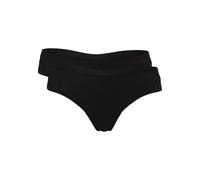 sloggi Hipstrings im 2er-Pack Damen Mikrofaser schwarz, S