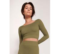 sloggi Damen Ever Infused CBD Crop top LS, Martini Olive, L