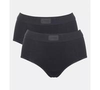 Sloggi Slip Double Comfort Maxi – 95% Baumwolle, 5% Elasthan – 2er-Pack Schwarz Gr. 48 Damen