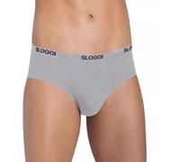 Sloggi Herren Slips, 2er Pack - Basic Midi, Unterwäsche, Unterhose, Baumwolle, Logo, einfarbig, grau, L Grau