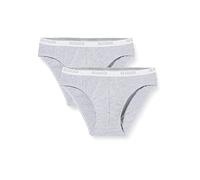 Sloggi Herren-Slips Basic Mini Baumwolle, einfarbig Grau, Logo – M 8er Pack (4x2P)