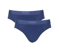 Slip SLOGGI "Men EVER Ease", Herren, Gr. S, 2 Stk., blau (deep cobalt), Single Jersey, Obermaterial: 95% Baumwolle, 5% Elasthan, Unterhosen Slip, temperaturausgleichend, schnelltrocknend, atmungsaktiv