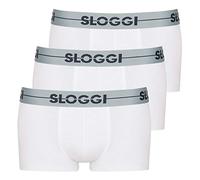 sloggi men Herren Go Hipster C3P Retroshorts, White, 8