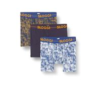 sloggi men Herren Go Short C3P Boxershorts, Green - Dark Combination, 5