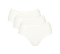 Sloggi Midi-Slip GO Daily Cotton, 3er-Pack, 95% Baumwolle, Seidenweiß, Größe L