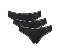 Sloggi Minislip GO Crush Damen Gr. M Schwarz – 95% Baumwolle, 5% Elasthan – 3er-Pack