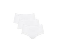 Sloggi Pants mit Muschelsaum im 3er-Pack in Weiss, Größe 40
