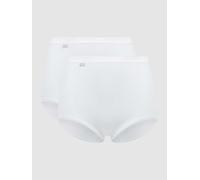 Sloggi Damen Taillenslip Basic+ Maxi – 2er Pack Weiß Größe 44