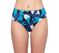 sloggi shore Damen Flower Horn Mid Waist Bikini-Unterteile, Blue - Dark Combination, M