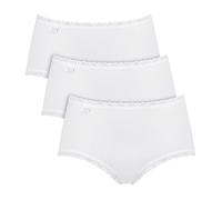 Sloggi Single-Jersey Damen-Hüftslip 24/7 Cotton Lace im 3er-Pack 42 weiß