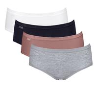 Sloggi Single-Jersey Damen-Hüftslip Basic+ im 4er-Pack rose/schwarz/grau 46