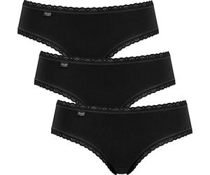 Sloggi Single-Jersey Damen-Pants 24/7 Cotton Lace im 3er-Pack 42 schwarz
