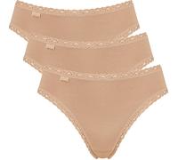 Sloggi Single-Jersey Damen-Slip 24/7 Cotton Lace im 3er-Pack 40 haut