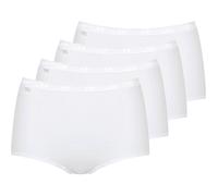 Sloggi Single-Jersey Damen-Taillenslip Basic+ im 4er-Pack 46 weiß