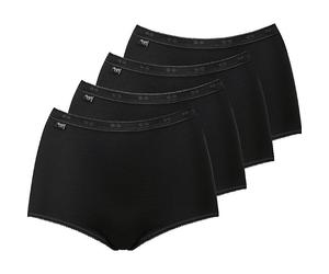 Sloggi Single-Jersey Damen-Taillenslip Basic+ im 4er-Pack 56 schwarz