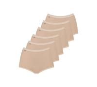 Sloggi Damen Slip Maxi, 6er Pack - Basic+, einfarbig Puder / 54 54 Beige